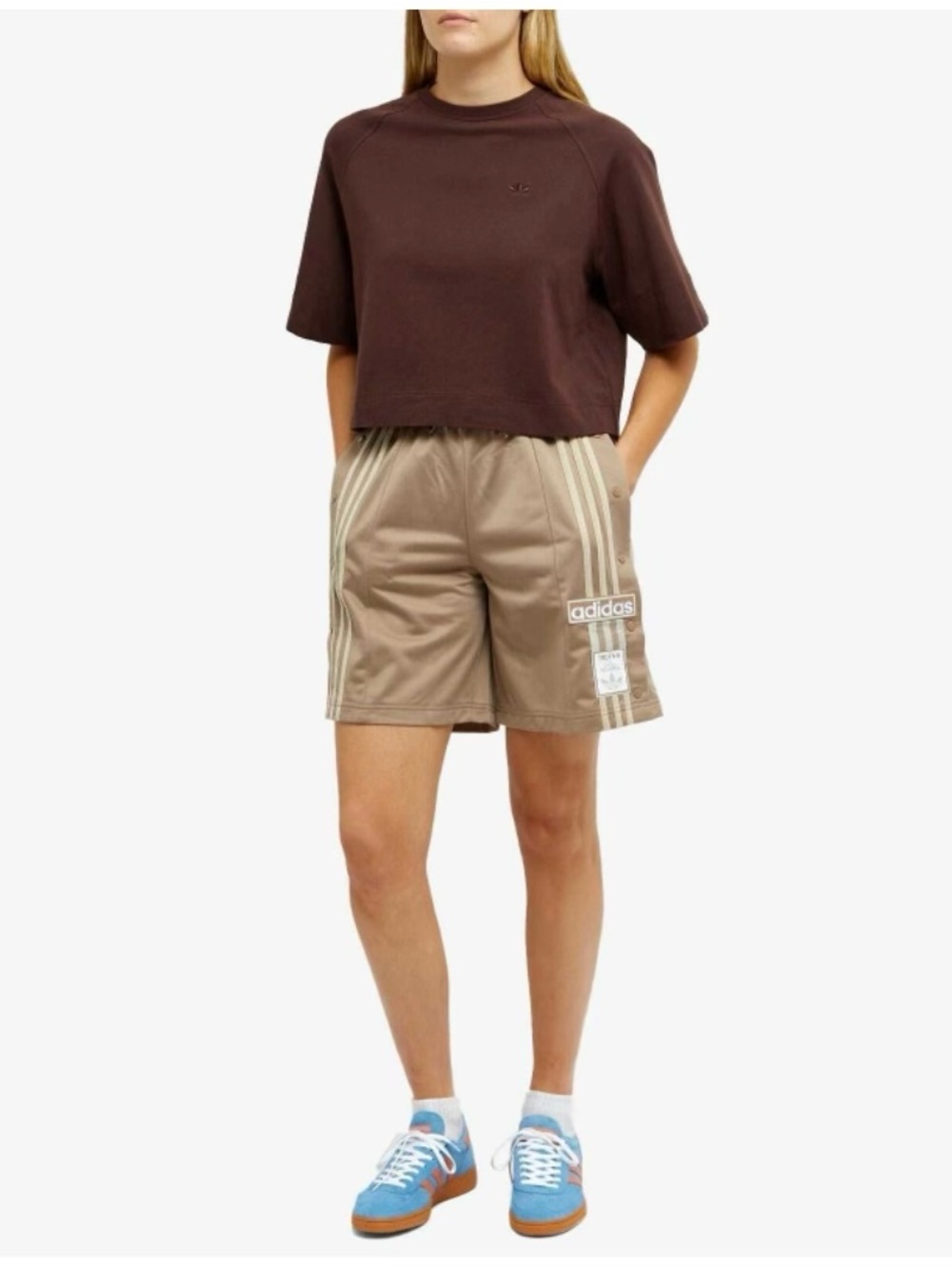 ADIDAS Adibreak shorts in Chalky Taupe Brown Breakaway shorts. size Medium - Picture 14 of 15